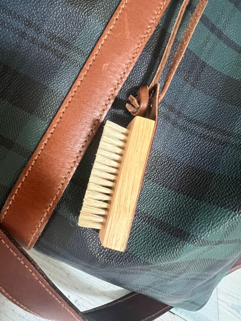 POLO RALPH LAUREN ダークグリーンチェック ボストンバッグ