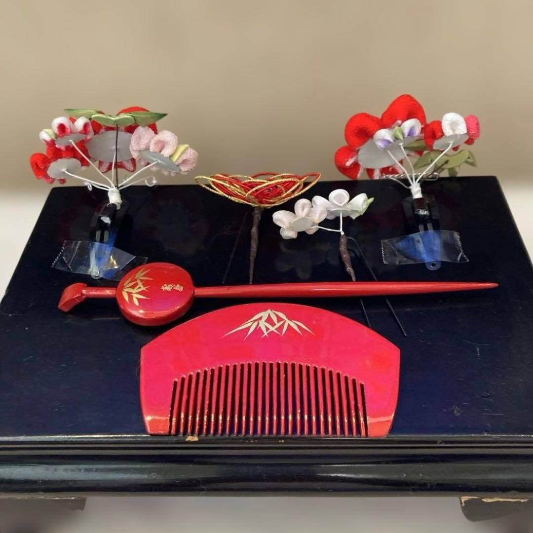 専用　希少　小さめさん用　櫛平打ち簪　ぱっちん簪　Uピン水引簪　後押し　全7点