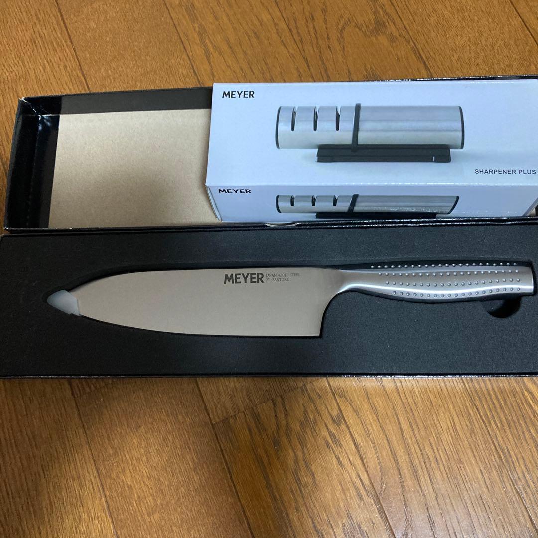 MEYER 三徳包丁 ステンレススチール シャープナー付き