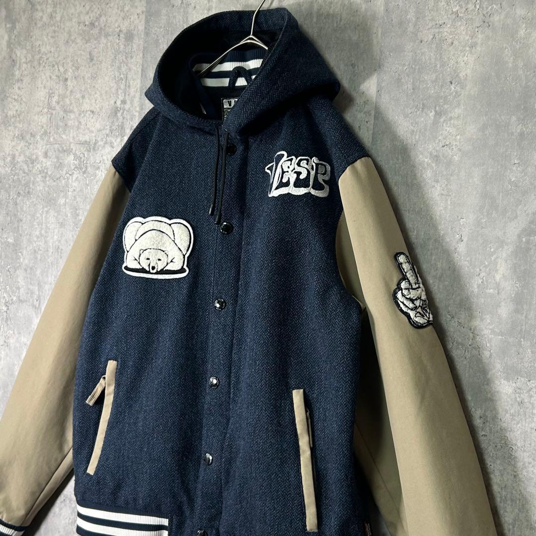 希少 VESP スノボーウェア ジャケット パーカー シロクマ M ベスプ