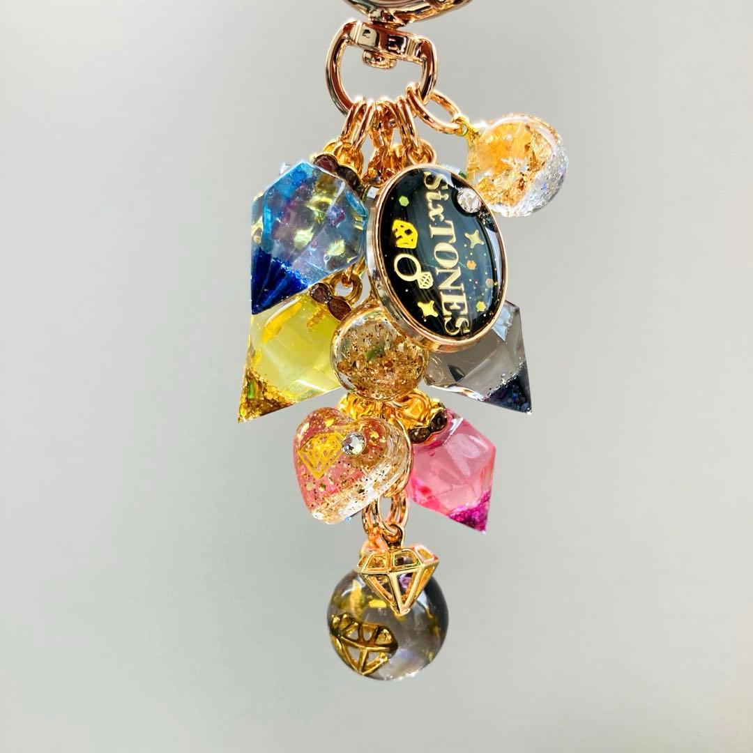 りんりんページ　名入れチャーム　レジンキーホルダー