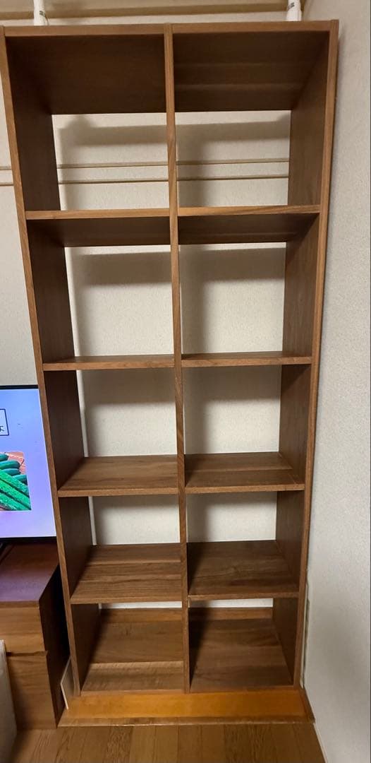 無印良品 スタッキングシェルフ ウォールナット材 5段×2