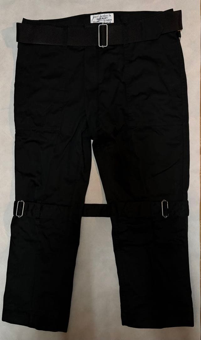 PEEL&LIFT black satin ボンテージトラウザース　サイズM