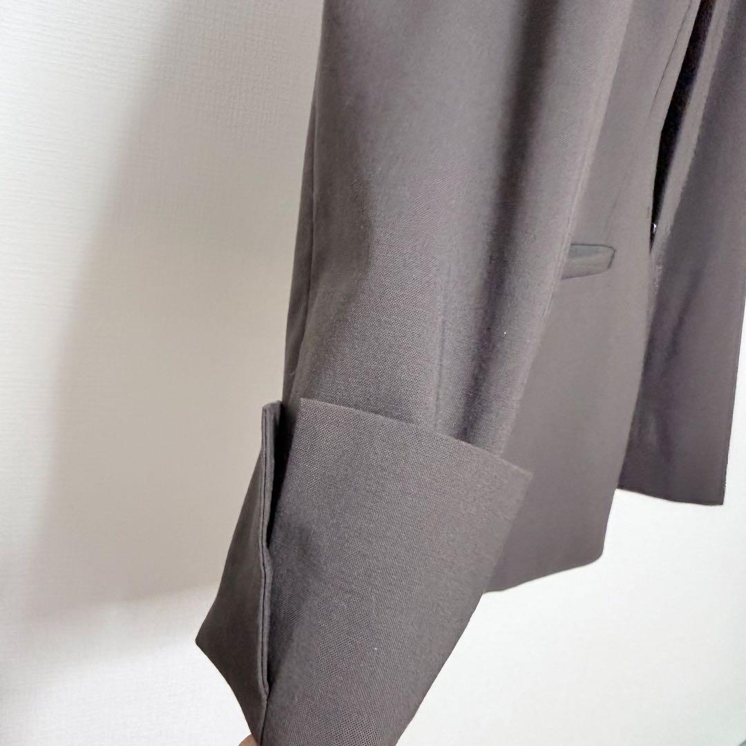 AOKI Les Mues 7号 茶 ノーカラージャケット&クロップドパンツ
