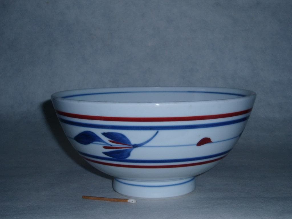 砥部焼「　丼　（ミツバ）no-1　６寸」１ツ【 送料確認用出品 】