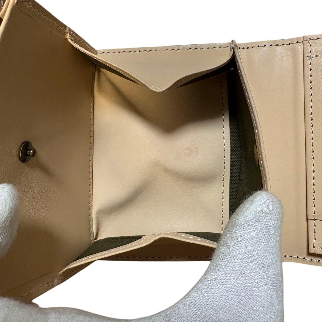 未使用級 エムピウ ミッレフォッリエ CORDOVAN27 三つ折り財布 黒色