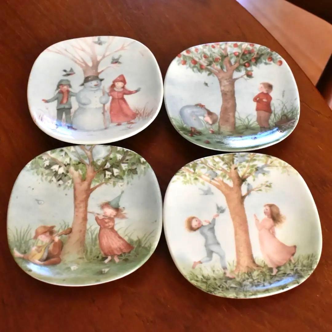 J4: ARABIA ウォールプレート 春夏秋冬 ４枚セット