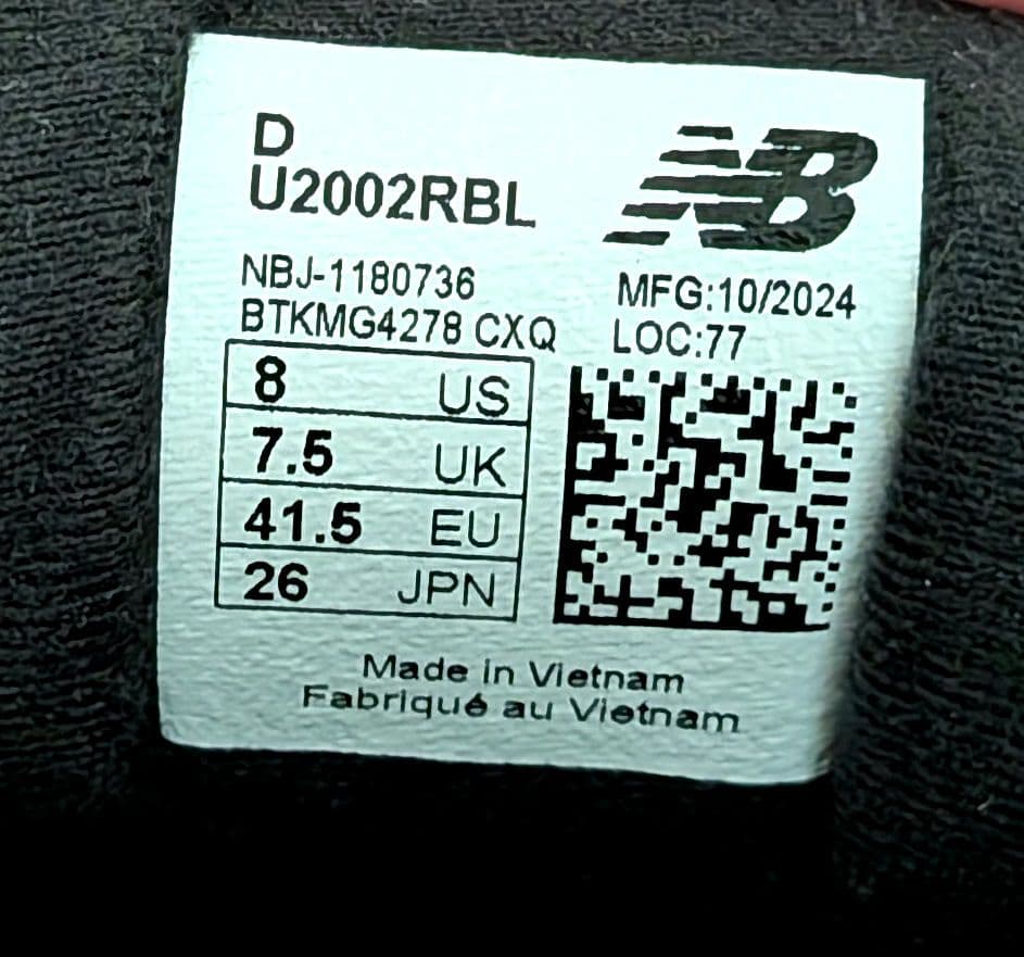 New Balance 　ニューバランス　U2002RBL BLACK