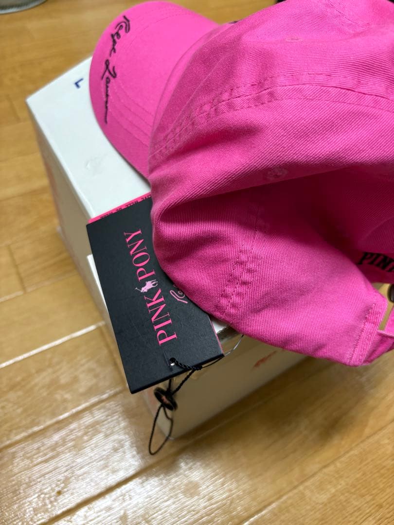 【新品・未使用】ラルフローレン　ピンクポニー　ベースボールツイルキャップ