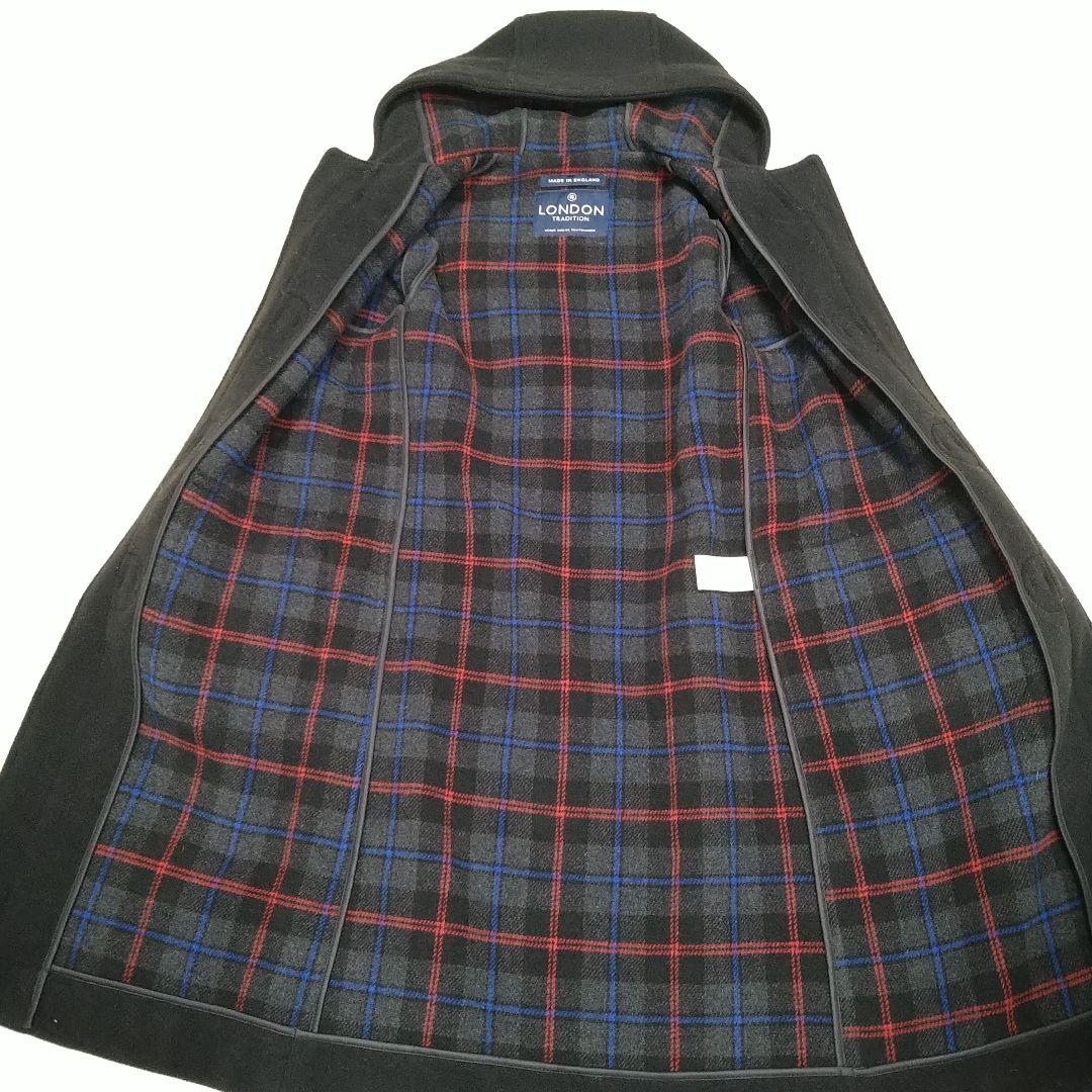 美品【ロンドントラディション】Ｌサイズ ダッフルコート イギリス製 黒