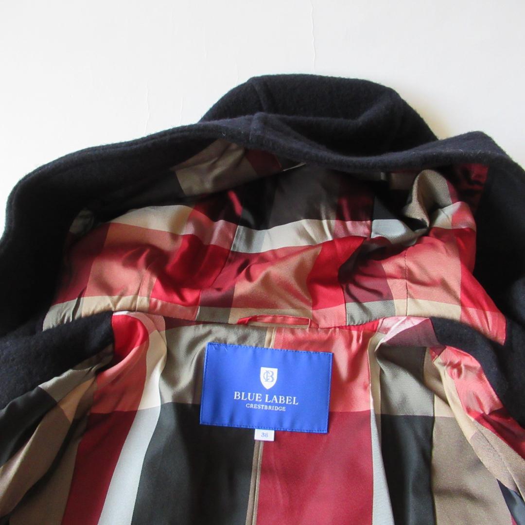 ブルーレーベルクレストブリッジ 新品ネイビー ショート ダッフルコート 38