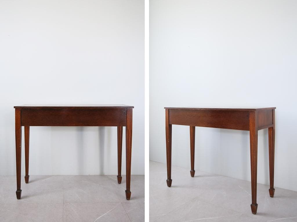 英国アンティーク古木デスク/作業台/勉強机/木製テーブル/オフィス(89-42)