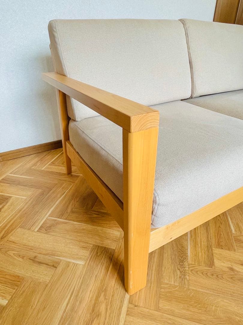 二人掛け 木製フレームソファ「kurera(クレラ)」