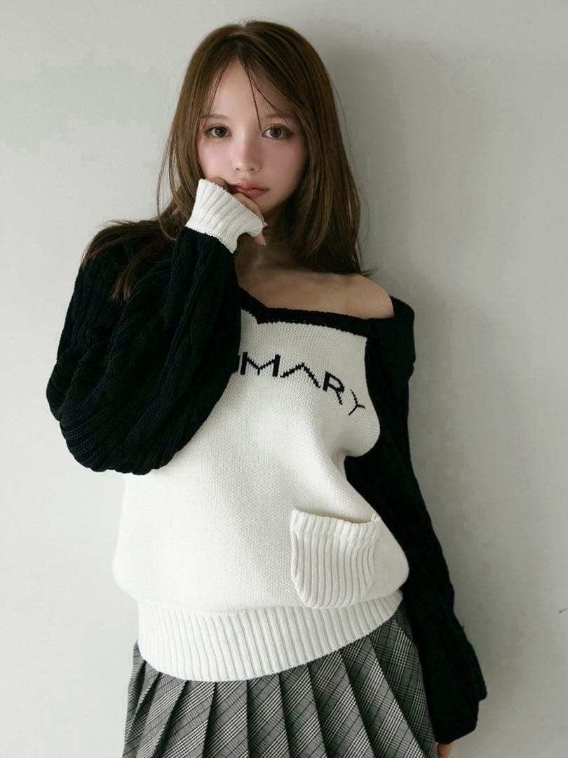 正規品 marie knit tops black ANDMARY