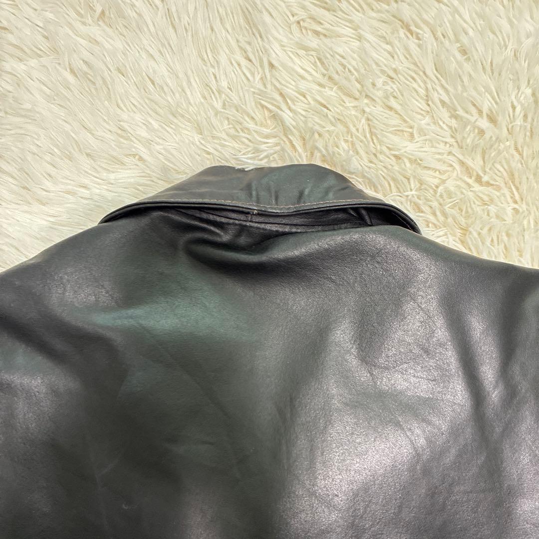 【USA製】Excelled ダブル ライダースジャケット 本革 46 黒 希少