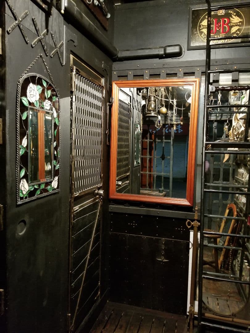 1960's　USA　トラッド　ウッド　フレーム　　ゴシック　ウォール　ミラー