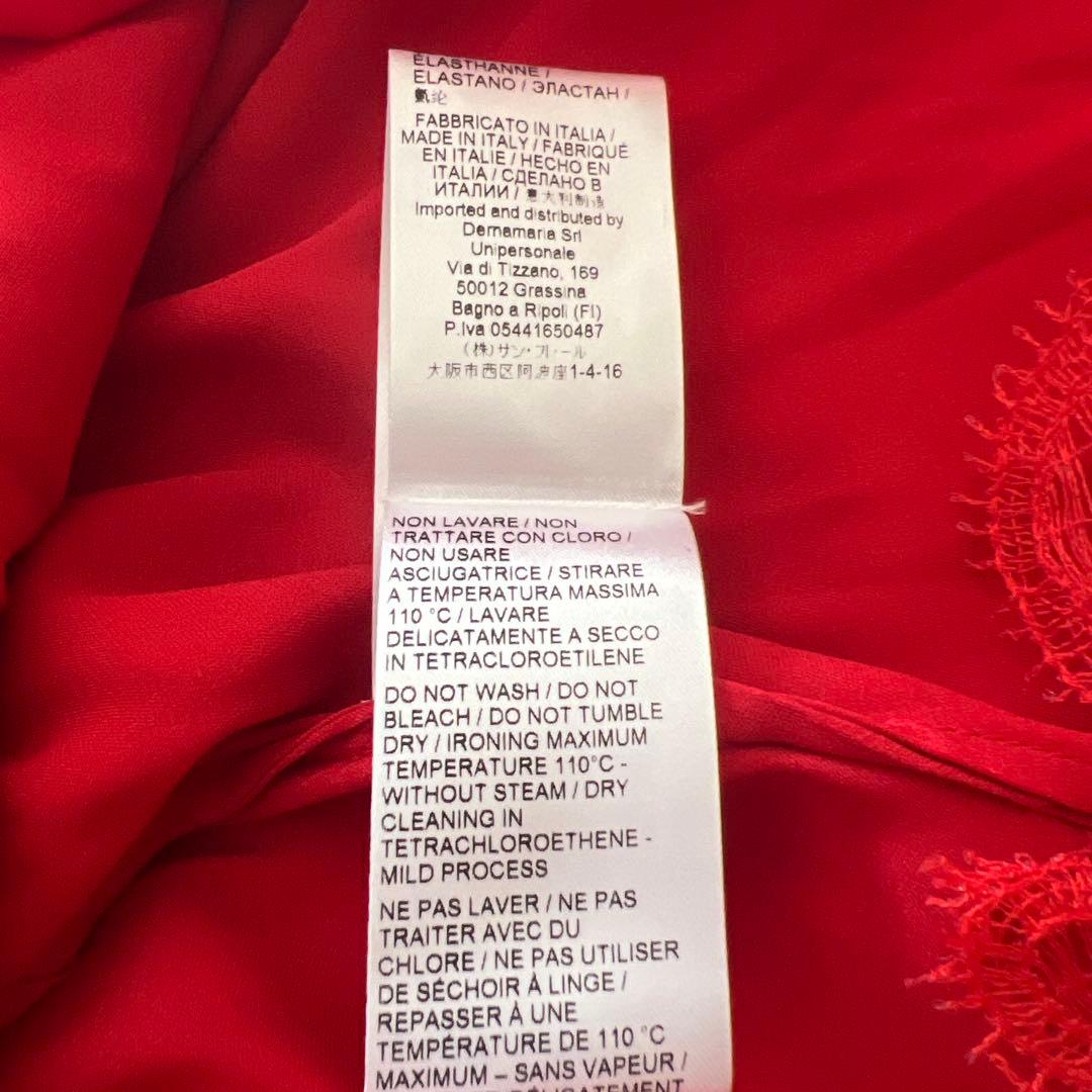 お値下げ新品未使用　レース 半袖トップス 赤