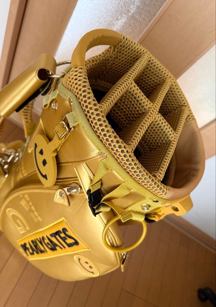 PEARLY GATES ゴールドキャディバッグ