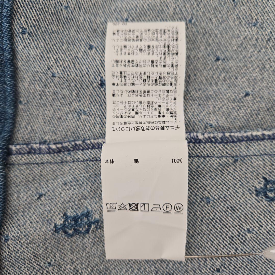 インゲボルグ　地模様織りデニムチェスターコート　インディゴ