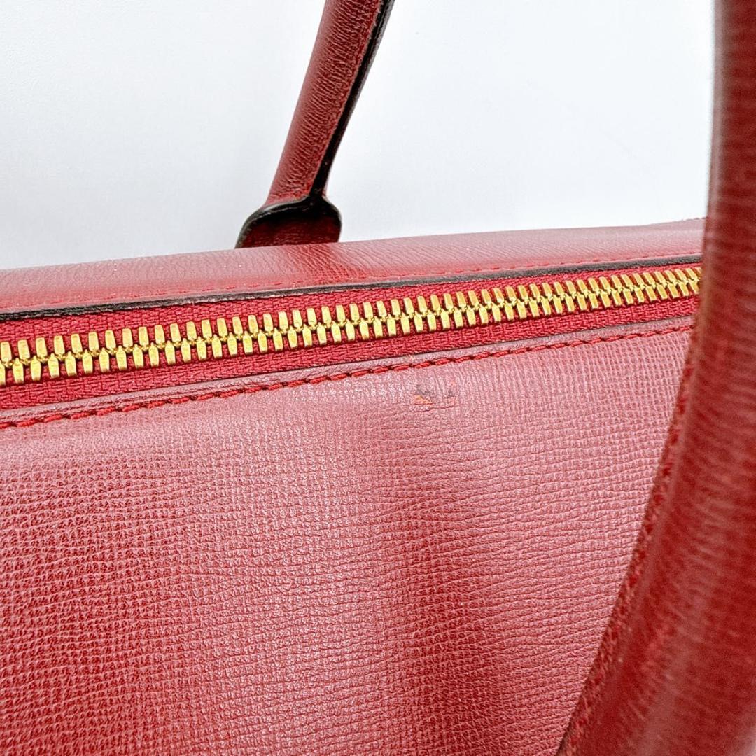 Cartier カルティエ マストライン ボストンバッグ レザー ボルドー