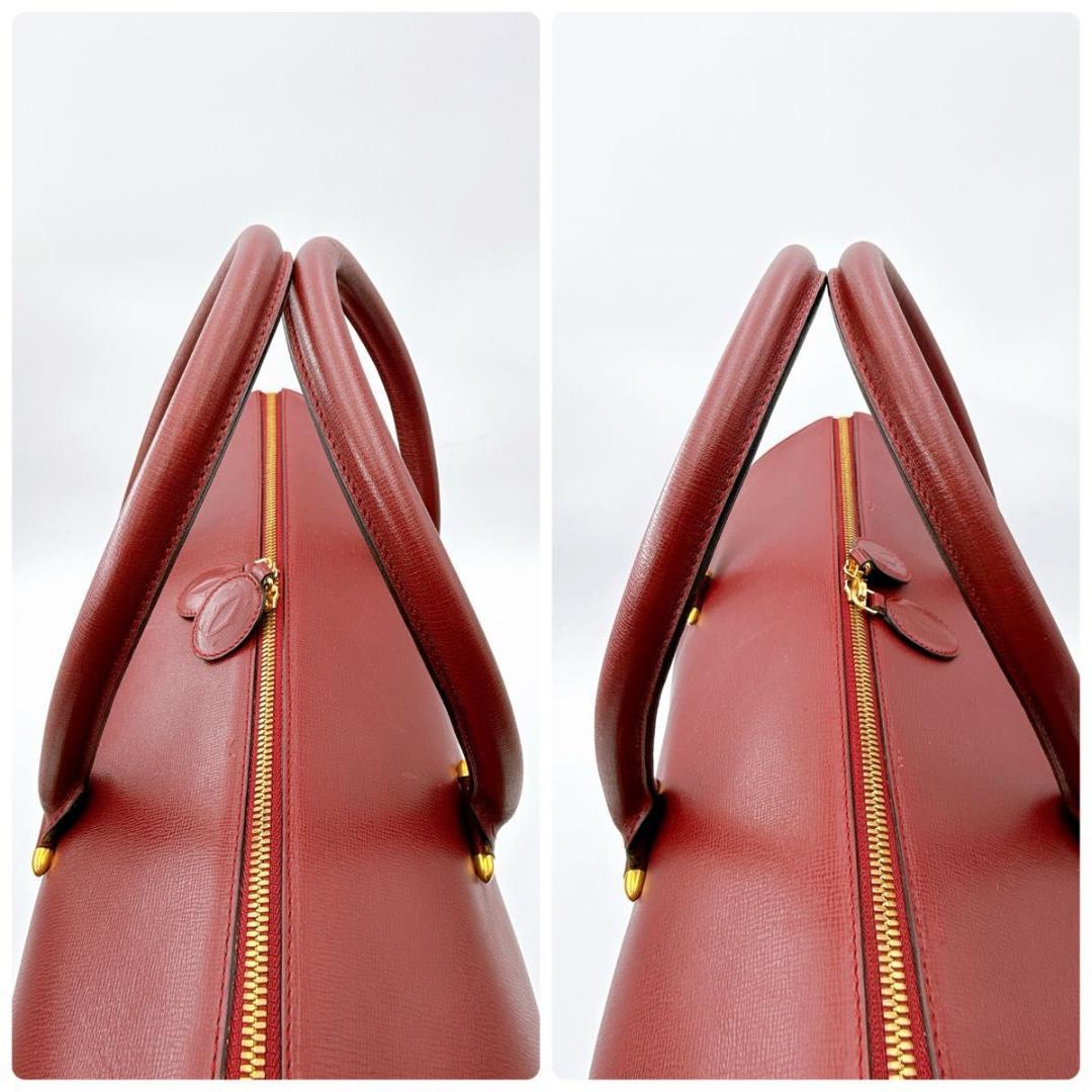 Cartier カルティエ マストライン ボストンバッグ レザー ボルドー