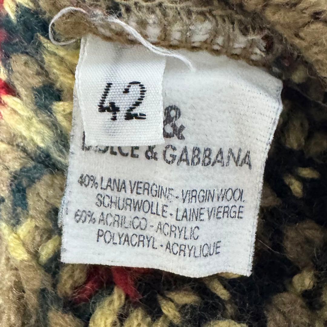 ドルチェアンドガッパーナ　ニット　カウチン　セーター　ノルディック　タートル