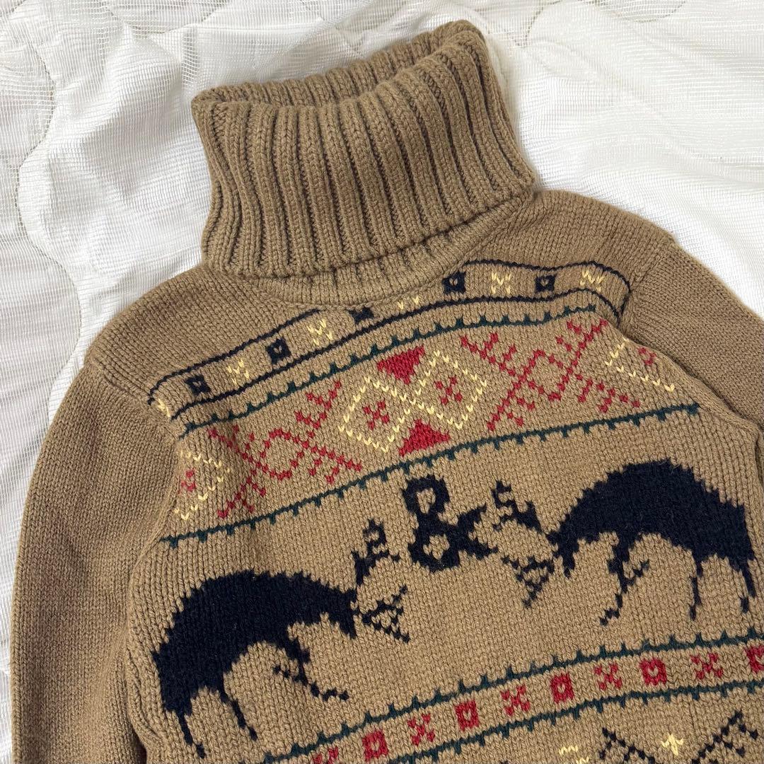 ドルチェアンドガッパーナ　ニット　カウチン　セーター　ノルディック　タートル