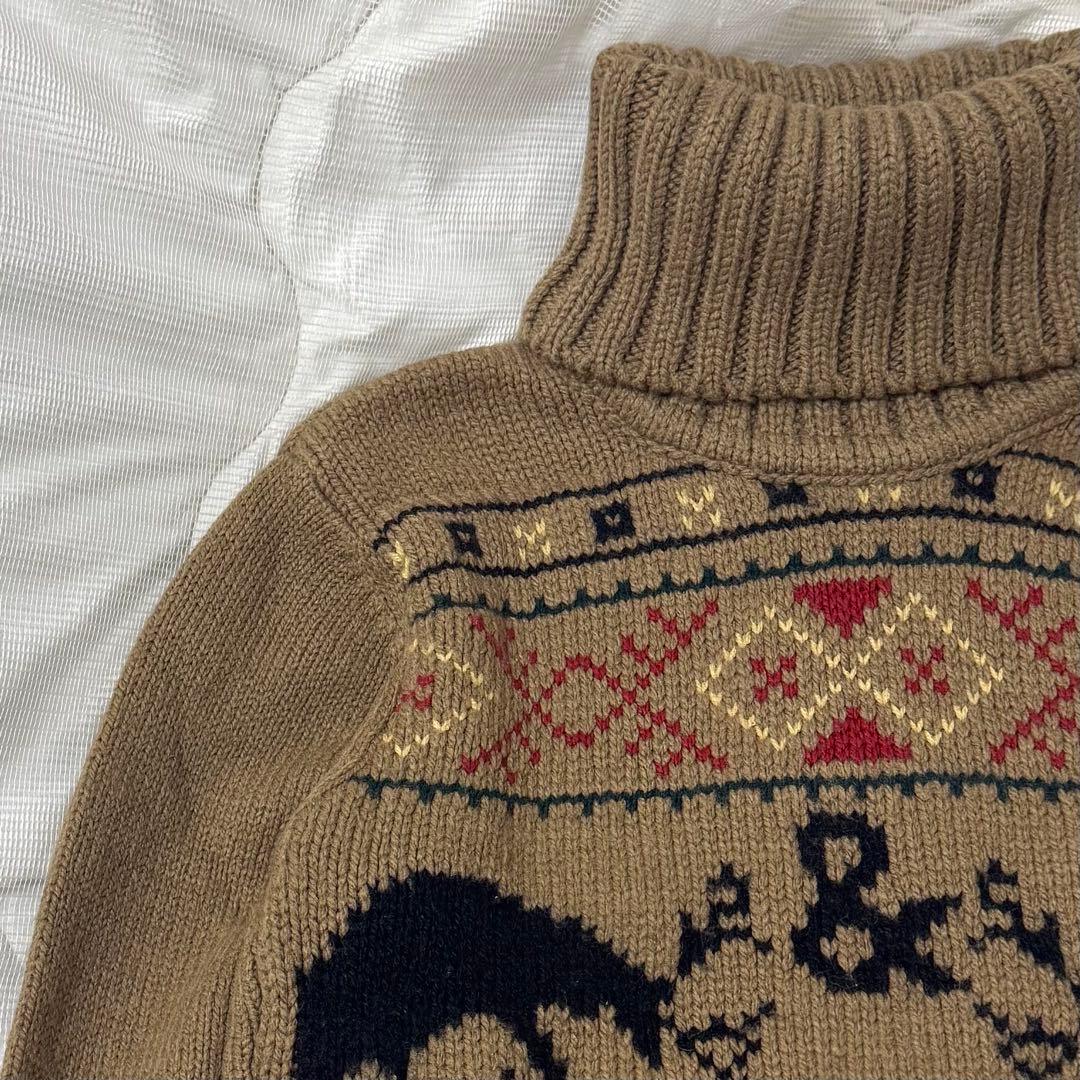 ドルチェアンドガッパーナ　ニット　カウチン　セーター　ノルディック　タートル