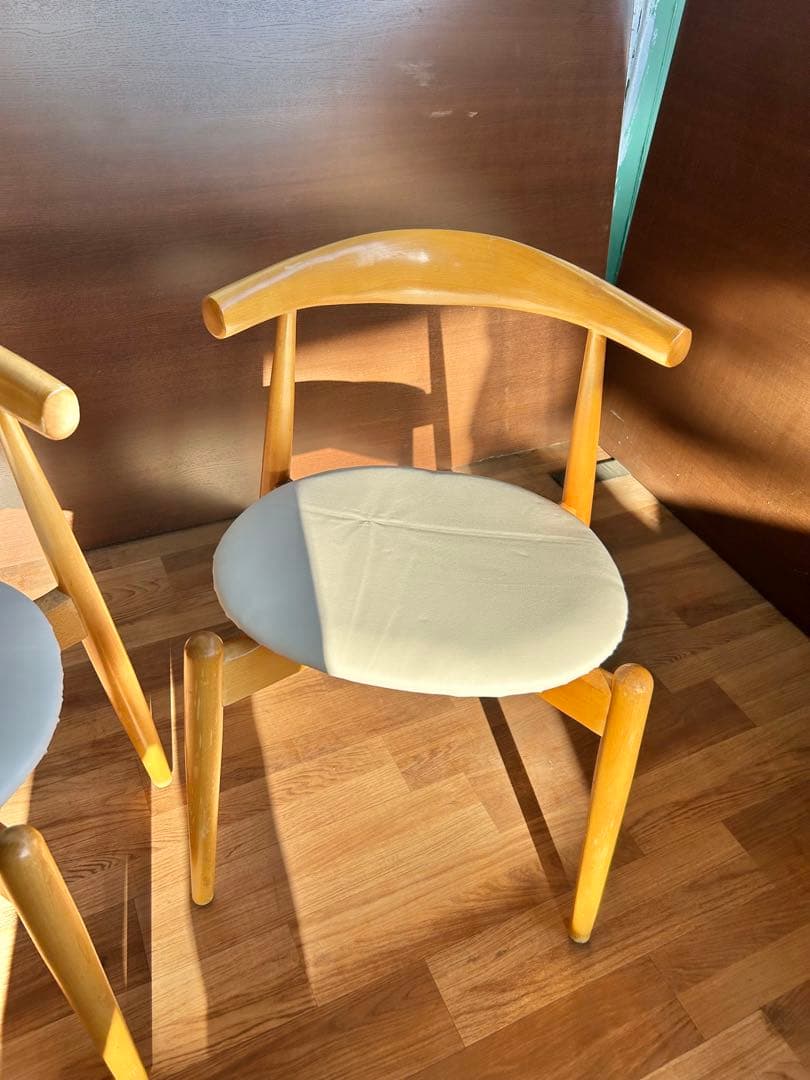 723 北欧風 ダイニングチェア 2脚セット ナチュラル 木製 おしゃれ　モダン