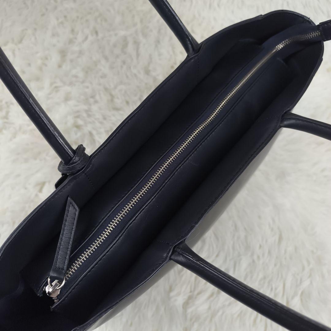 ✨美品✨ グリーンレーベルリラクシング トートバッグ レザー 肩掛け A4可 紺