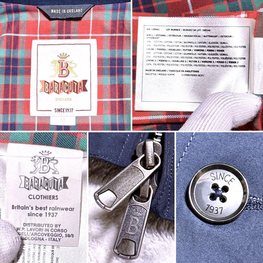 バッヂ付き【未使用】バラクータ ハリントンジャケット G9 38 ネイビー