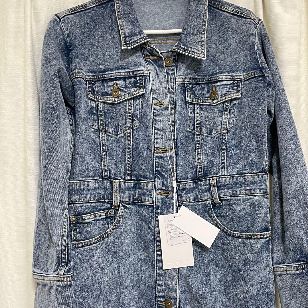 ワンピース AMERI VINTAGE I LINE DENIM SHIRT DRESS