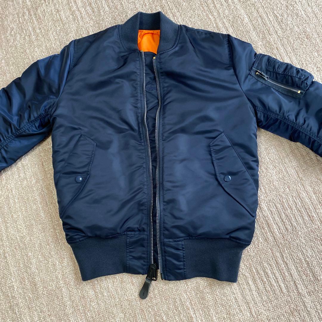 MA-1 フライトジャケットALPHA ネイビーS超美品