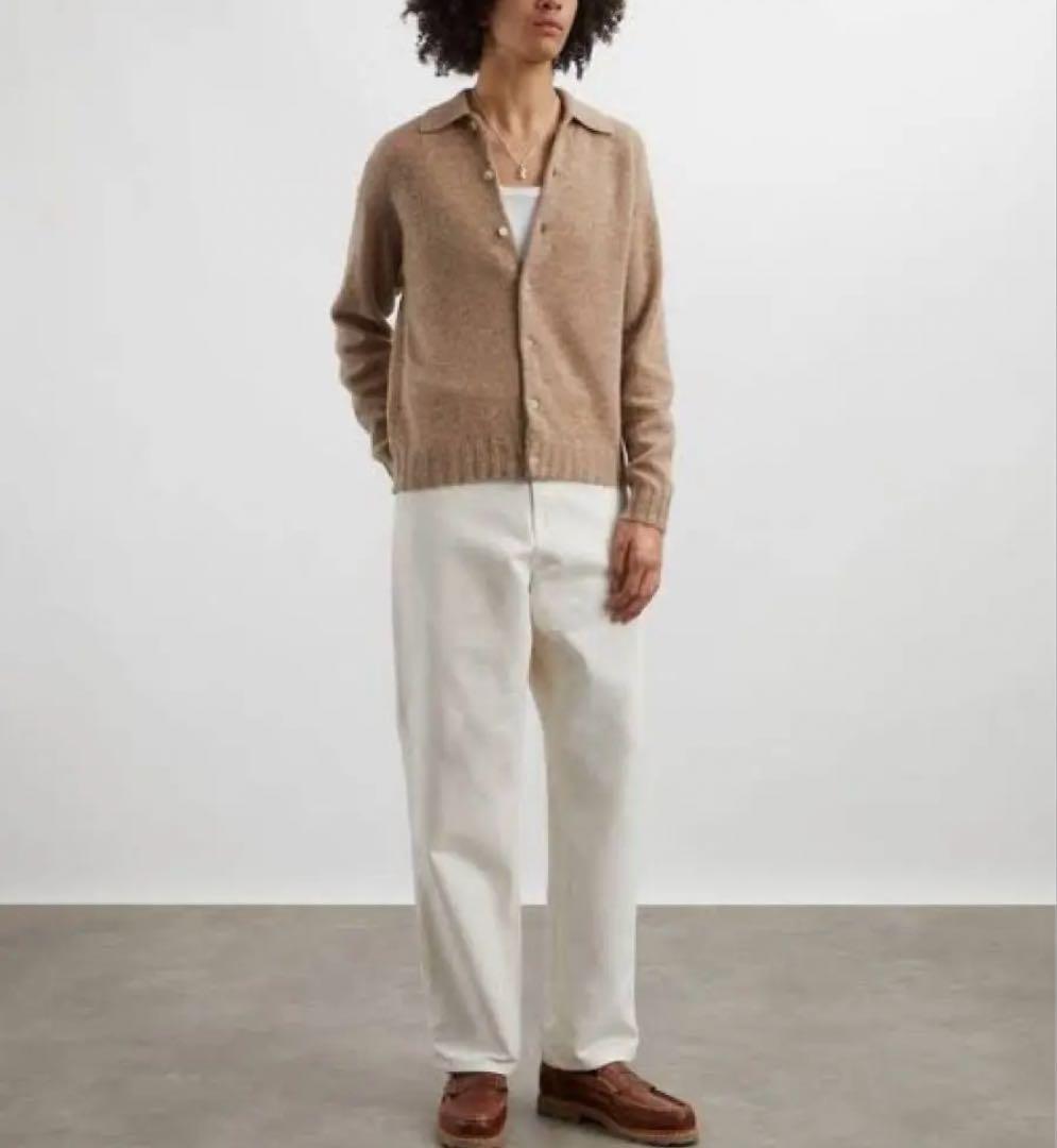 AURALEE ベージュ ニットカーディガン