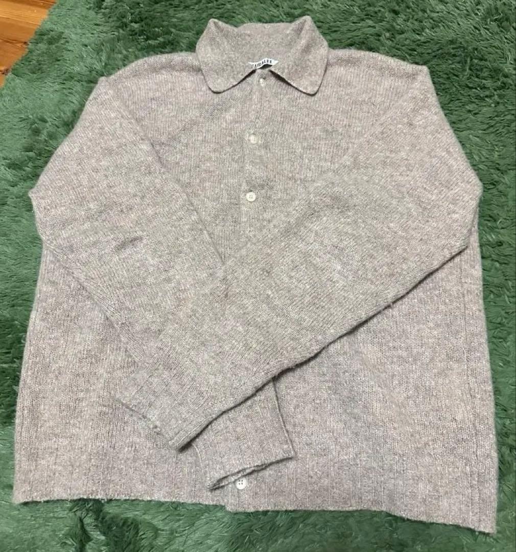 AURALEE ベージュ ニットカーディガン