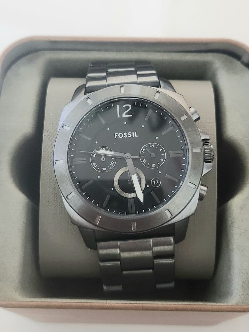 メンズ腕時計、Fossilブランド、カラー：ダークグレー（マット）