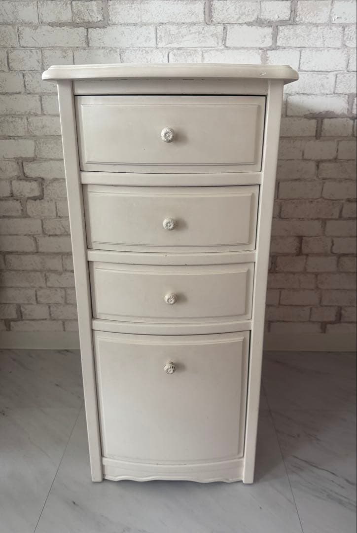 アップタウンスタイル　リリーホワイトファイルキャビネット　木製チェスト 送料込