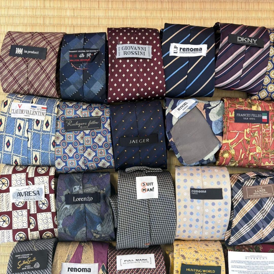 ハイブランドネクタイ 50本セット 全てシルク GUCCI エルメス まとめ売り