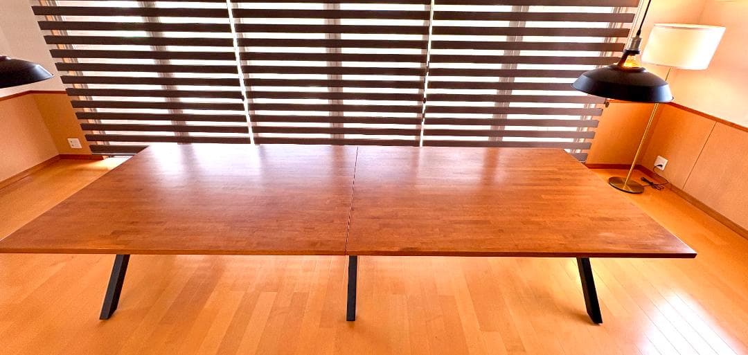 KANADEMONO ラバーウッド チークブラウン テーブル 300*100cm