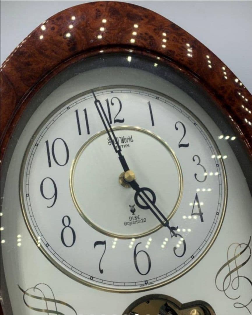 SMALL WORLD リズム時計 オルゴール時計 付属品、箱付き外観良い
