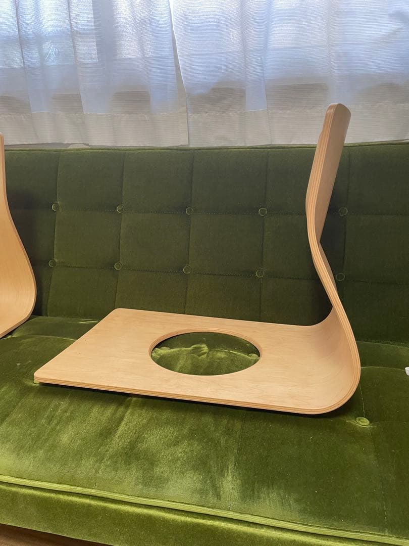 天童木工　座椅子 曲線デザイン　プライウッド