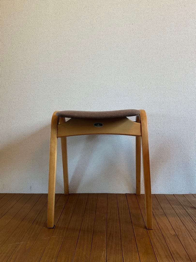 ★期間限定SALE★秋田木工No.202スツール/張地#A-12/木製チェア