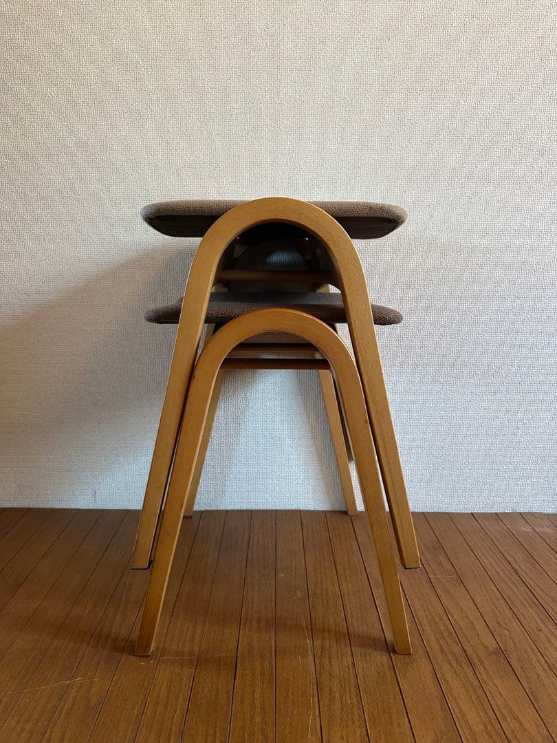 ★期間限定SALE★秋田木工No.202スツール/張地#A-12/木製チェア