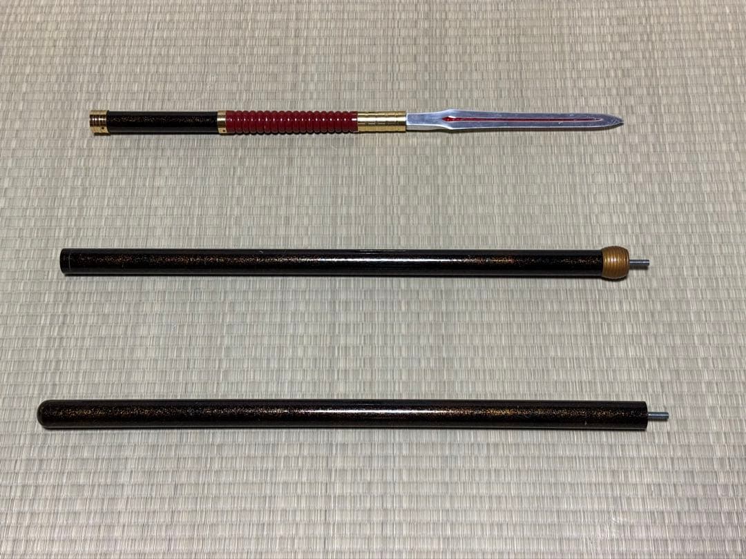 槍　やり　3本継　梨地　模造刀　模擬刀　美術刀　舞踊　大衆演劇　芝居