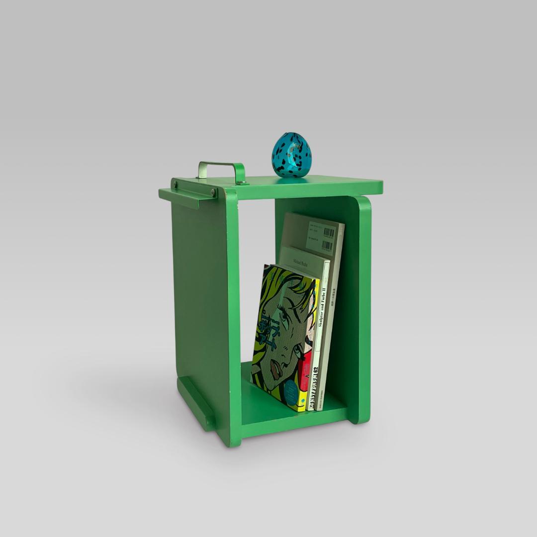 オールド【ポストモダン】ラディカルポップ サイドテーブル ボックスラック