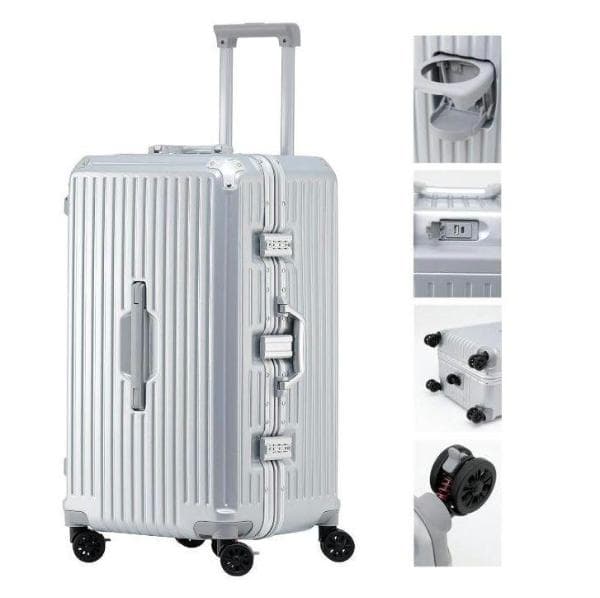 大容量 トロリースーツケース キャスター5輪 ダイヤルロック アルミフレーム