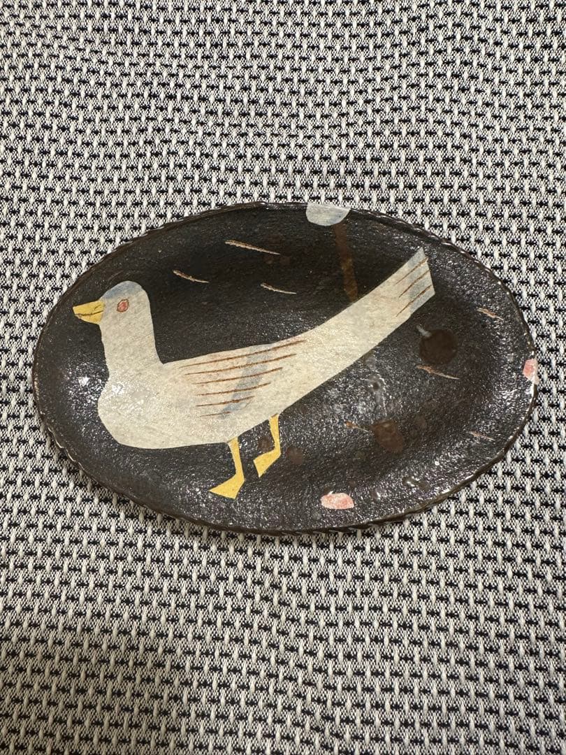 【2013年製】鹿児島睦・鳥モチーフ楕円小皿