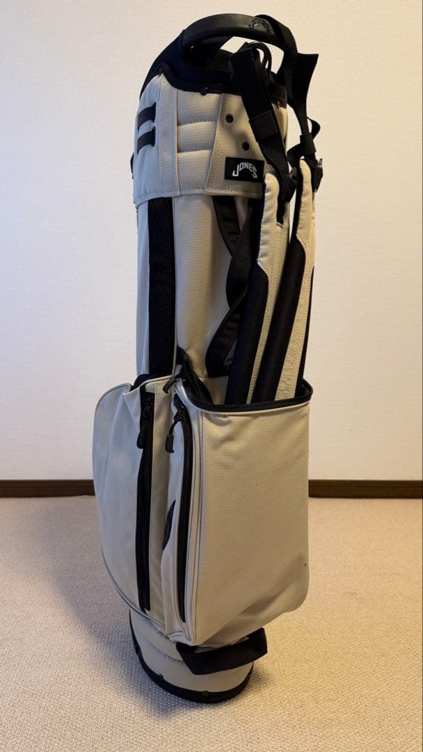 Jonesゴルフ　キャディバッグ　ベージュ　ロゴ刺繍付レア