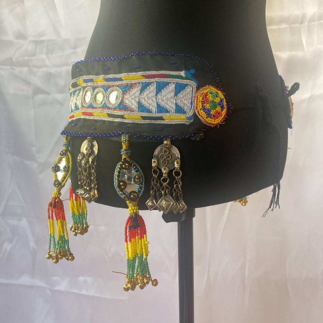 【一点もの】FCBDスタイル アフガンベルト 　ミラーワーク　クチ族