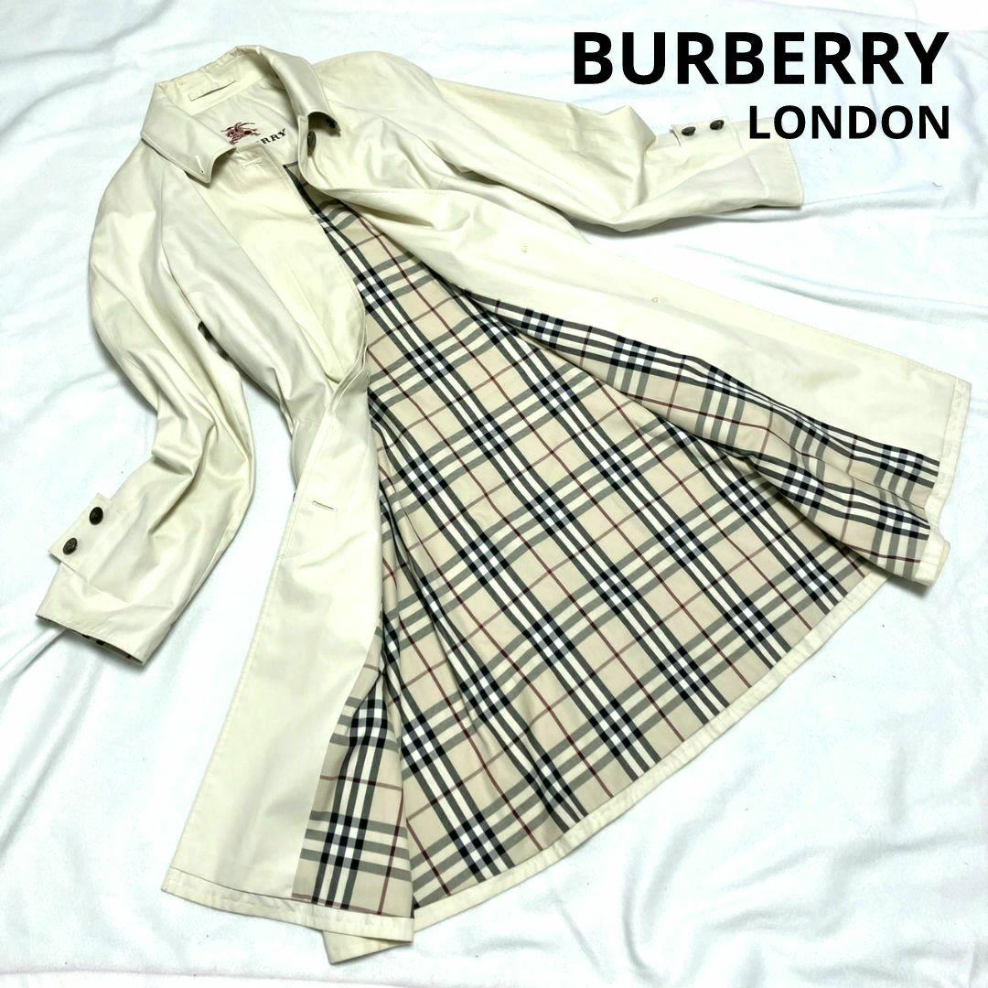 かっこいい！BURBERRY ステンカラーコート 刺繍　ボタン必見
